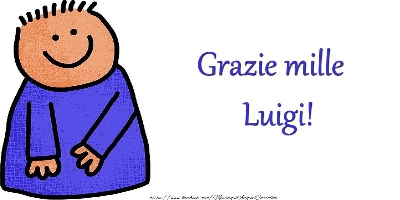 Cartoline di grazie - Grazie Luigi