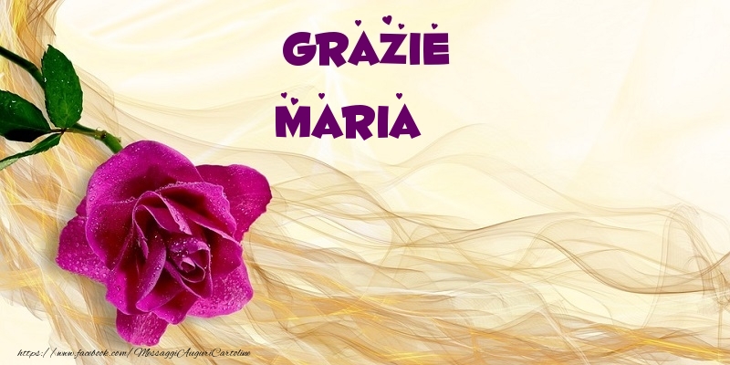 Cartoline di grazie - Grazie Maria
