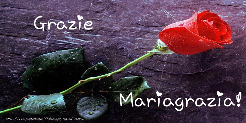 Cartoline di grazie - Grazie Mariagrazia!