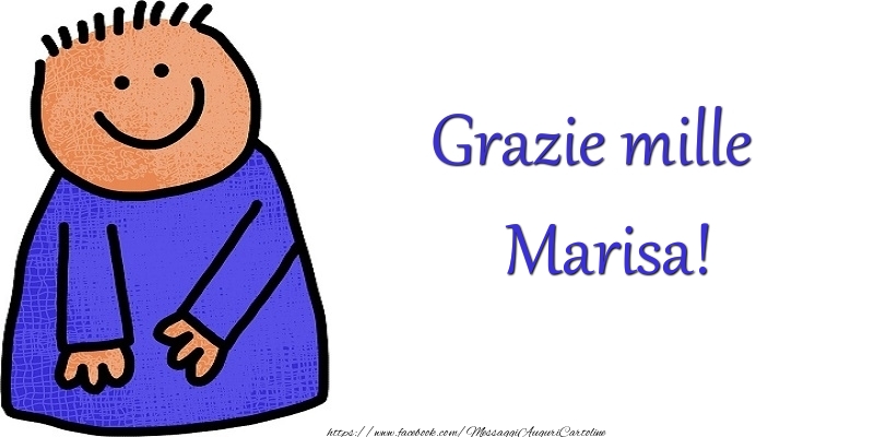 Cartoline di grazie - Grazie Marisa