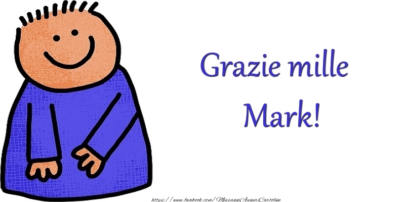 Cartoline di grazie - Grazie Mark