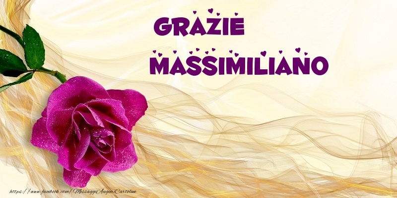 Cartoline di grazie - Grazie Massimiliano