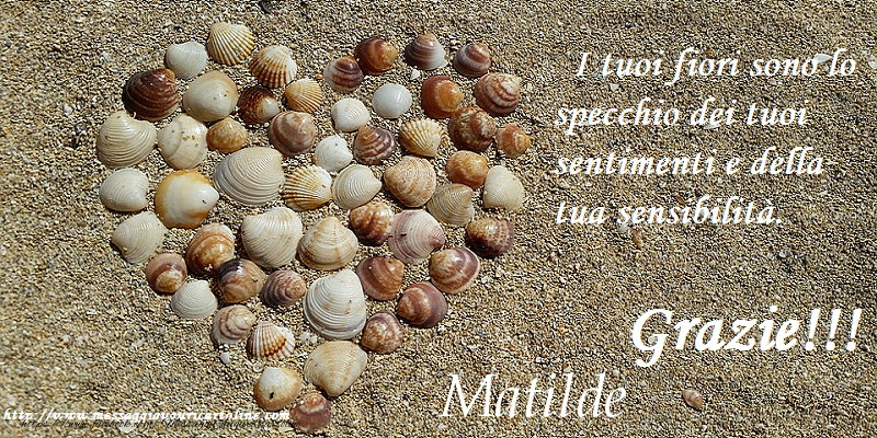Cartoline di grazie - Grazie Matilde