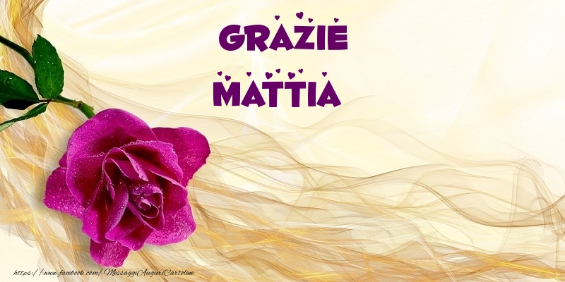 Cartoline di grazie - Grazie Mattia