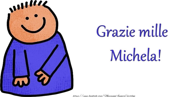 Cartoline di grazie - Grazie Michela