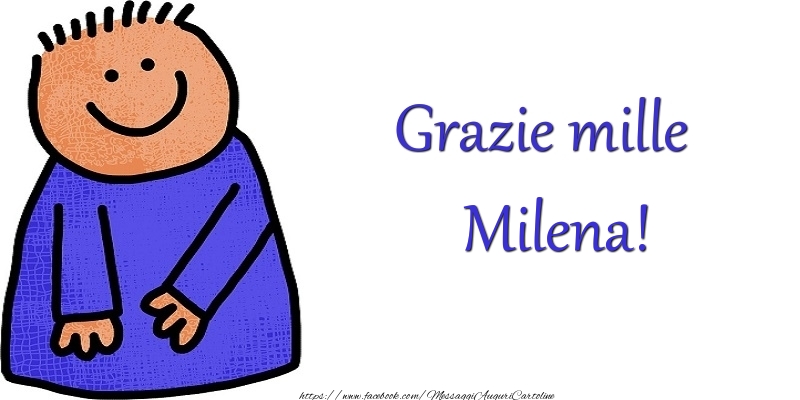 Cartoline di grazie - Grazie Milena