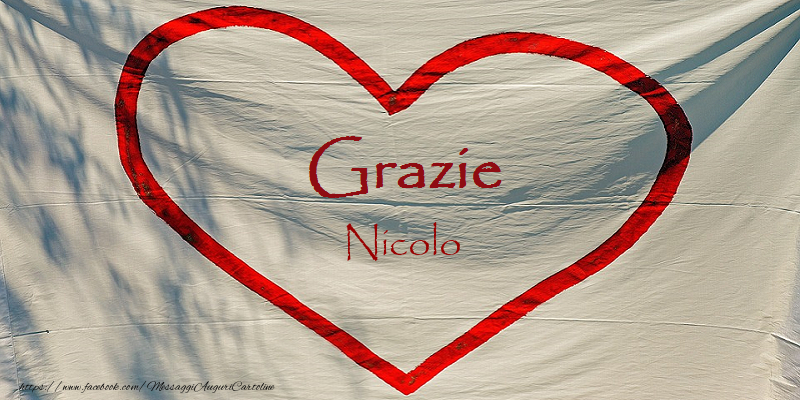 Cartoline di grazie - Grazie Nicolo