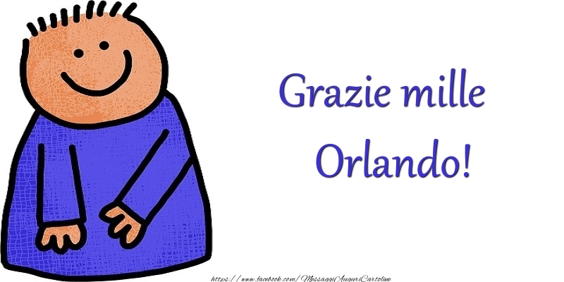 Cartoline di grazie - Grazie Orlando