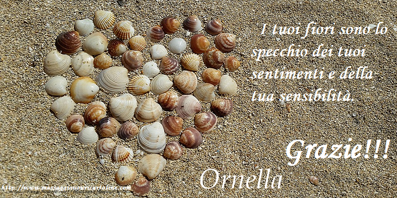 Cartoline di grazie - Grazie Ornella