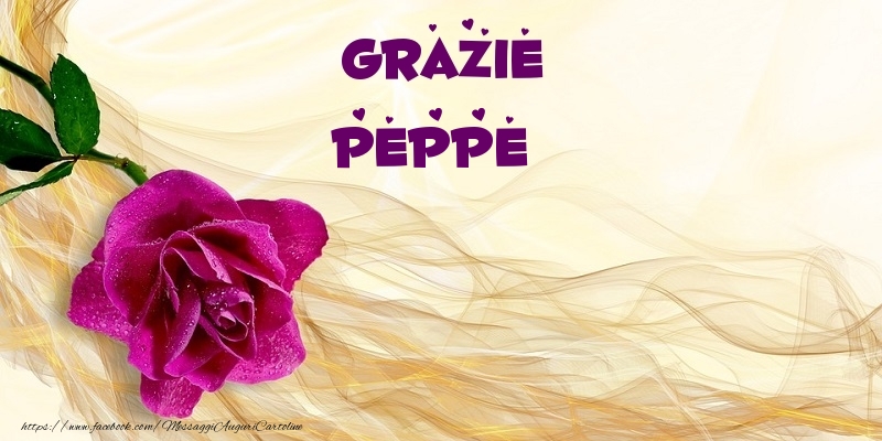 Cartoline di grazie - Grazie Peppe