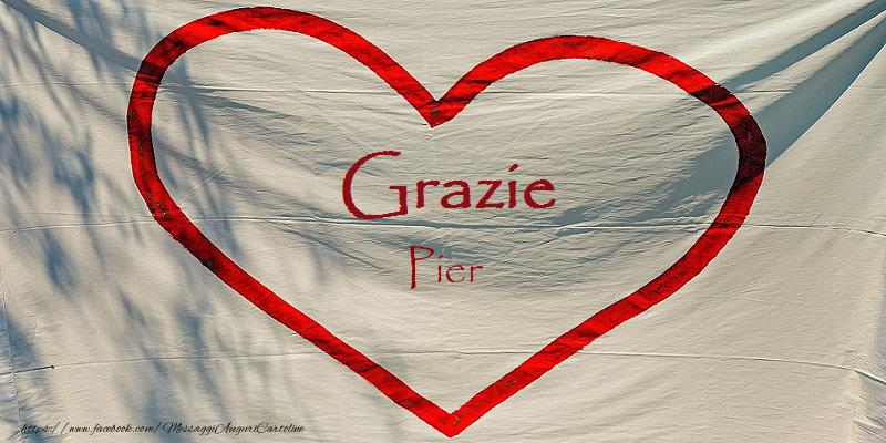 Cartoline di grazie - Grazie Pier