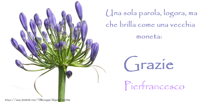 Cartoline di grazie - Grazie Pierfrancesco