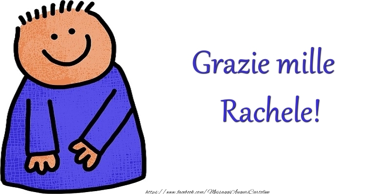 Cartoline di grazie - Grazie Rachele