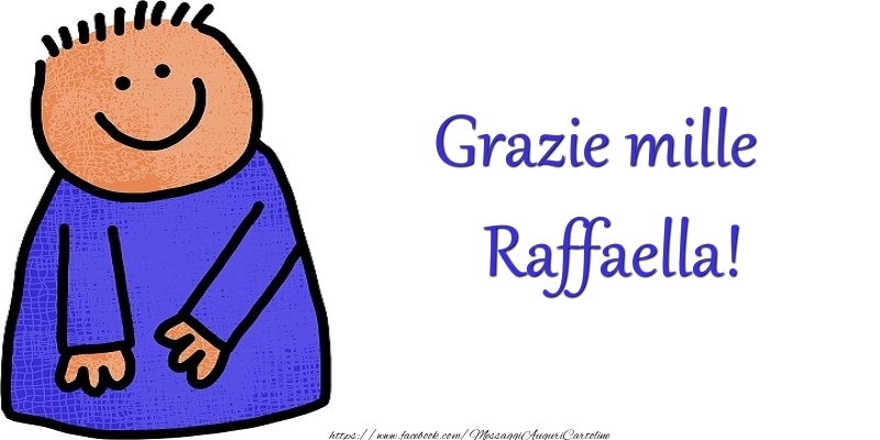 Cartoline di grazie - Grazie Raffaella