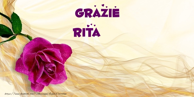 Cartoline di grazie - Grazie Rita