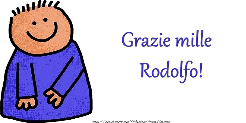Cartoline di grazie - Grazie Rodolfo
