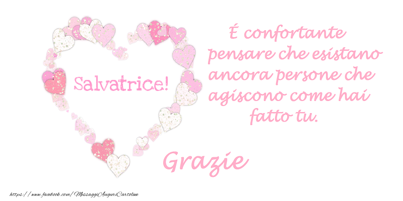 Cartoline di grazie - Grazie Salvatrice