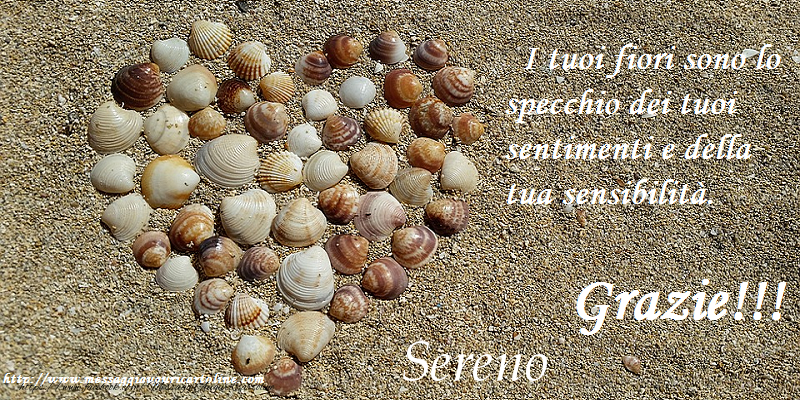 Cartoline di grazie - Grazie Sereno