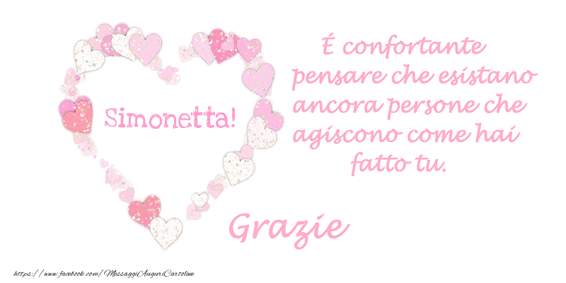 Cartoline di grazie - Grazie Simonetta