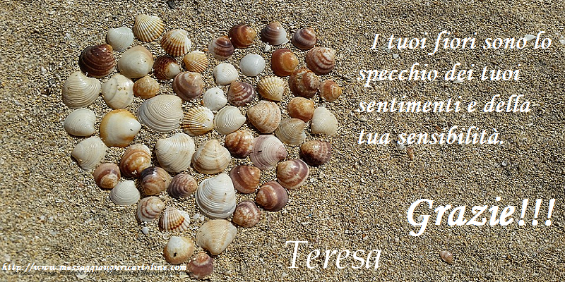 Cartoline di grazie - Grazie Teresa