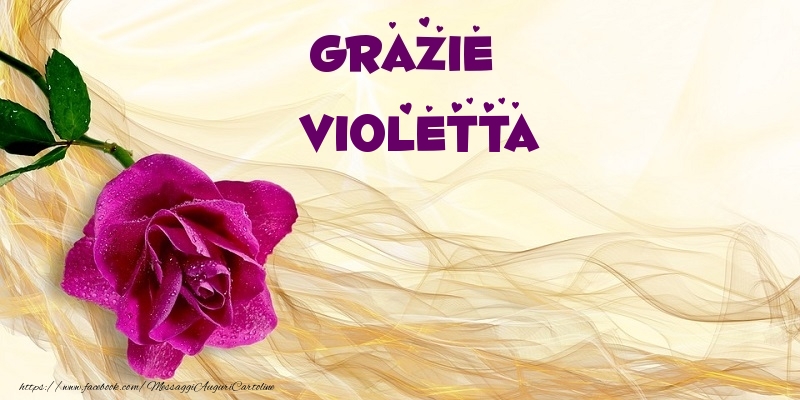 Cartoline di grazie - Grazie Violetta