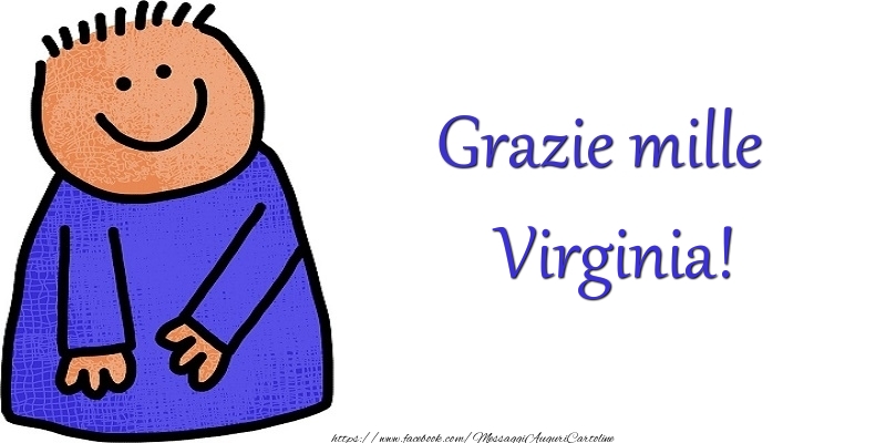 Cartoline di grazie - Grazie Virginia