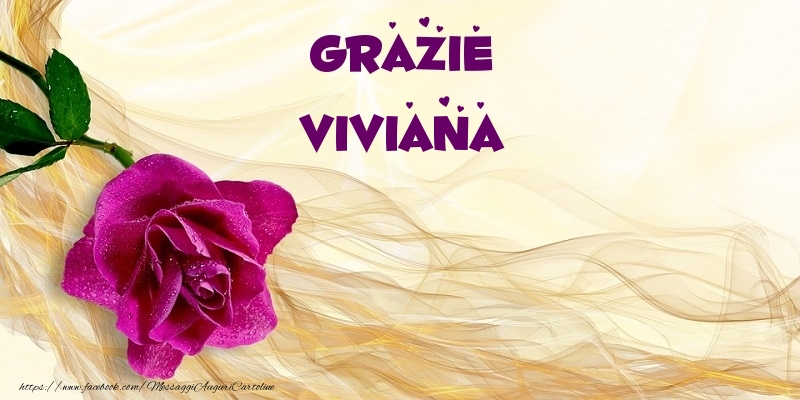 Cartoline di grazie - Grazie Viviana