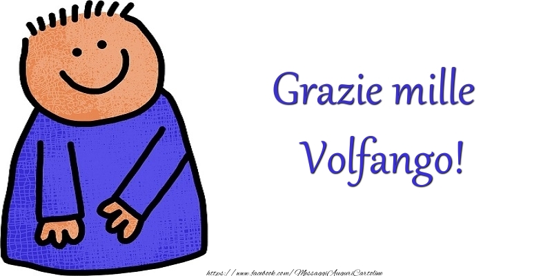 Cartoline di grazie - Grazie Volfango