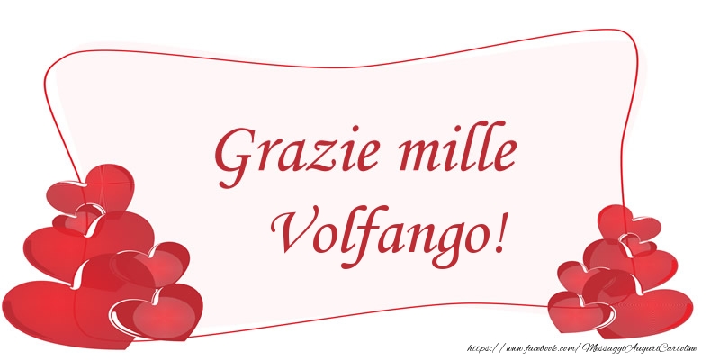 Cartoline di grazie - Grazie mille Volfango!