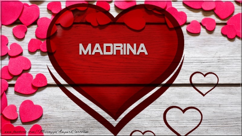 Cartoline d'amore per Madrina - Nome nel cuore madrina