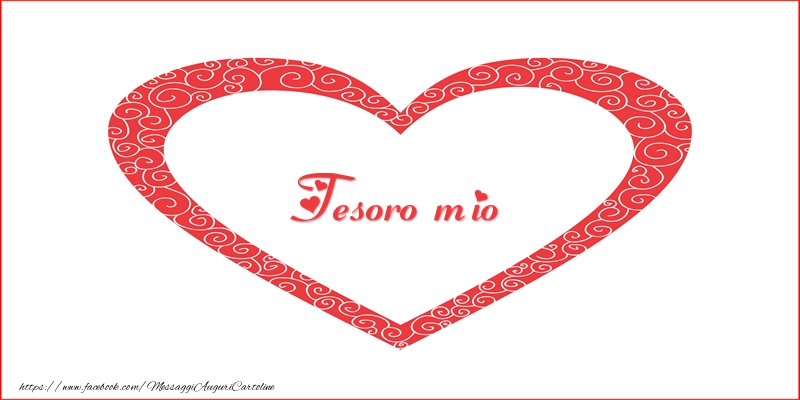 Cartoline d'amore per Moglie - Tesoro mio | Nome nel Cuore