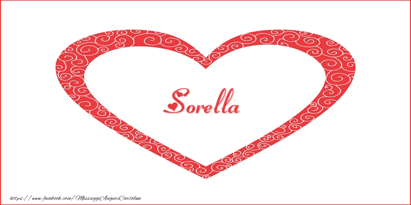Cartoline d'amore per Sorella - Sorella | Nome nel Cuore