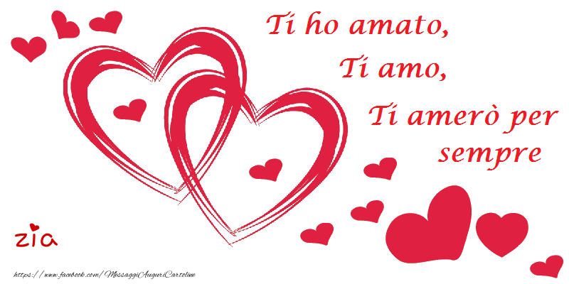 Cartoline d'amore per Zia - Ti amo zia