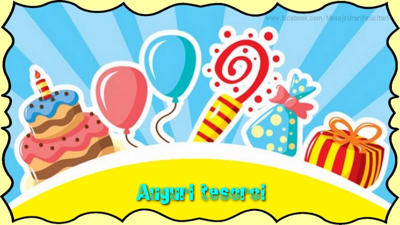 Cartoline di auguri per Fidanzata - Auguri tesoro!