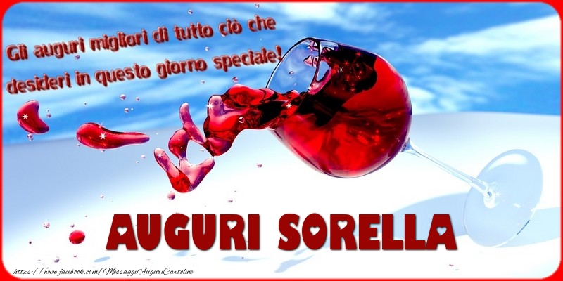 Cartoline di auguri per Sorella - Tanti auguri  sorella