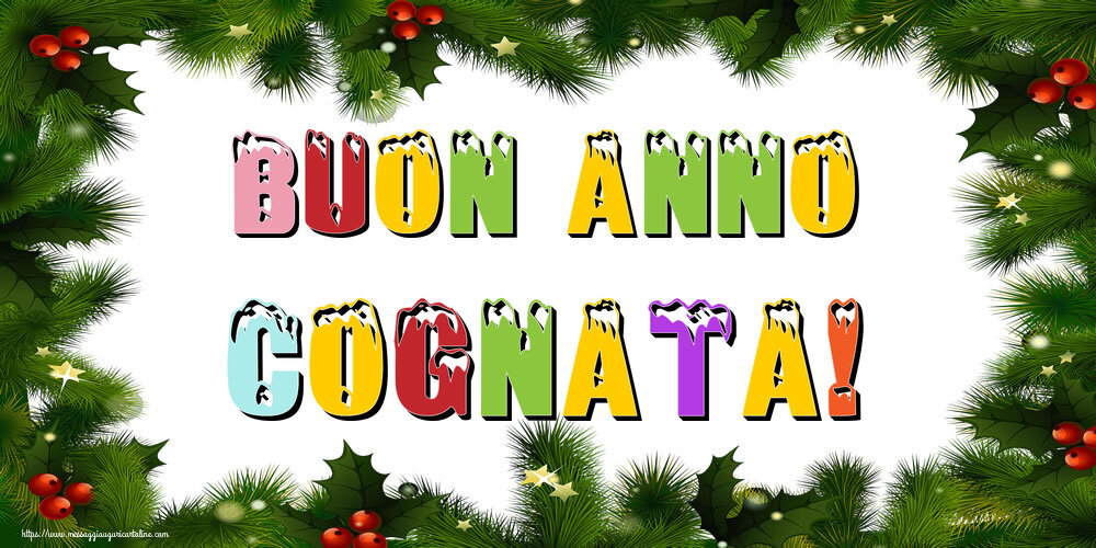 Cartoline di Buon Anno per Cognata - Buon Anno cognata!