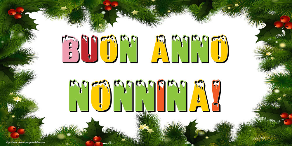 Cartoline di Buon Anno per Nonna - Buon Anno nonnina!