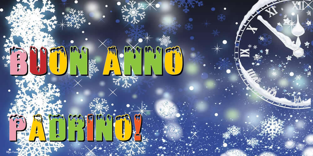 Cartoline di Buon Anno per Padrino - Buon Anno padrino!