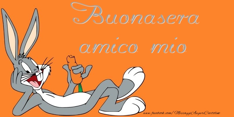 Cartoline di buonasera per Amico - Buonasera amico mio