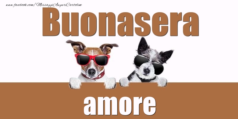 Cartoline di buonasera per Fidanzata - Buonasera amore