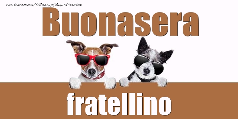 Cartoline di buonasera per Fratello - Buonasera fratellino