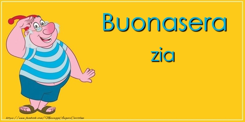 Cartoline di buonasera per Zia - Buonasera zia