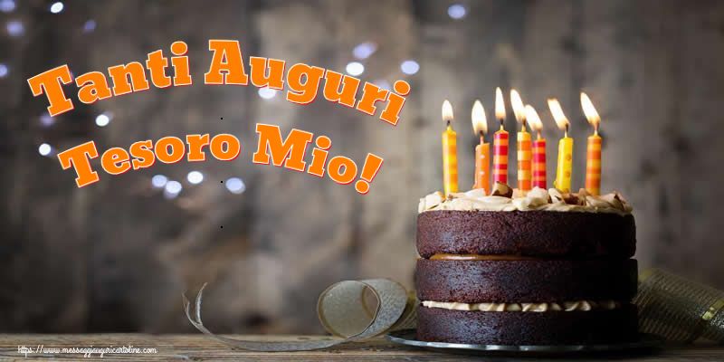 Cartoline di compleanno per Fidanzata - Tanti Auguri tesoro mio!
