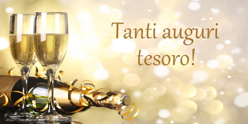 Cartoline di compleanno per Fidanzata - Tanti auguri tesoro!