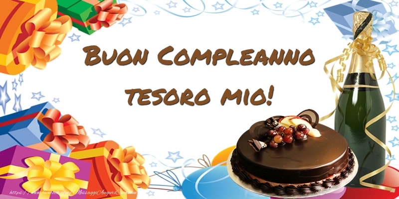 Cartoline di compleanno per Fidanzato - Buon Compleanno tesoro mio!