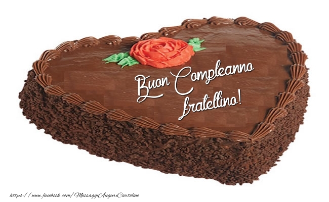 Cartoline di compleanno per Fratello - Torta Buon Compleanno fratellino!