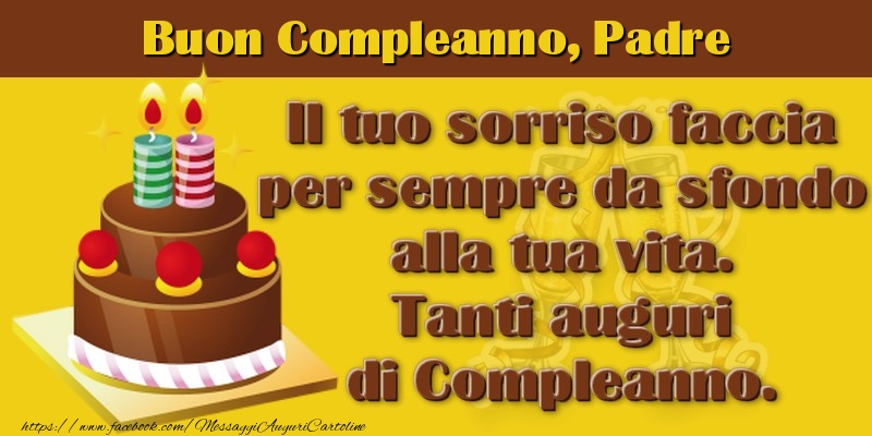 Cartoline di compleanno per Padre - Buon Compleanno padre