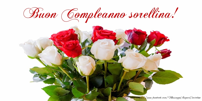 Cartoline di compleanno per Sorella - Buon Compleanno sorellina!