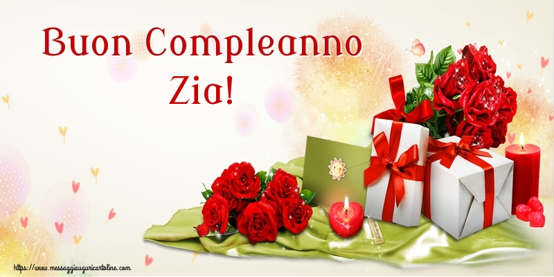 Cartoline di compleanno per Zia - Buon Compleanno zia!