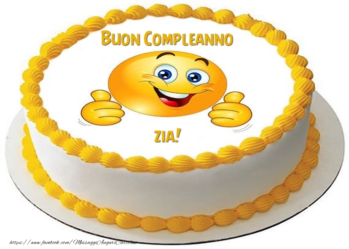 Cartoline di compleanno per Zia - Torta Buon Compleanno zia!